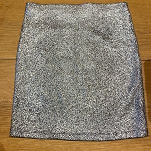 Silver Mini Skirt Express XS